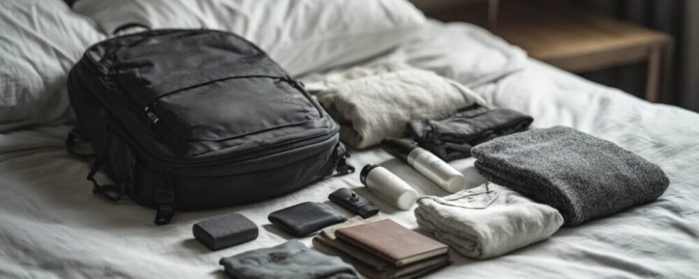 passport and essentials for travel