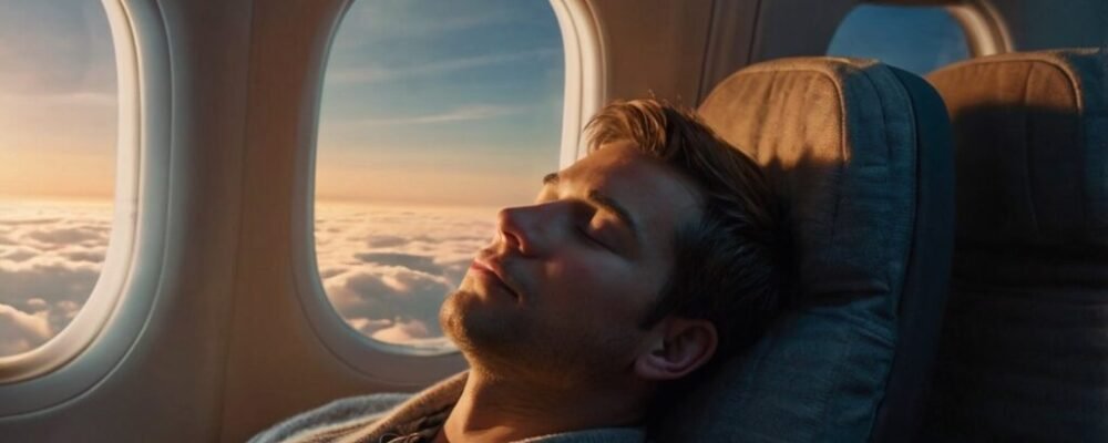 traveler using long flight hacks for post-flight recovery